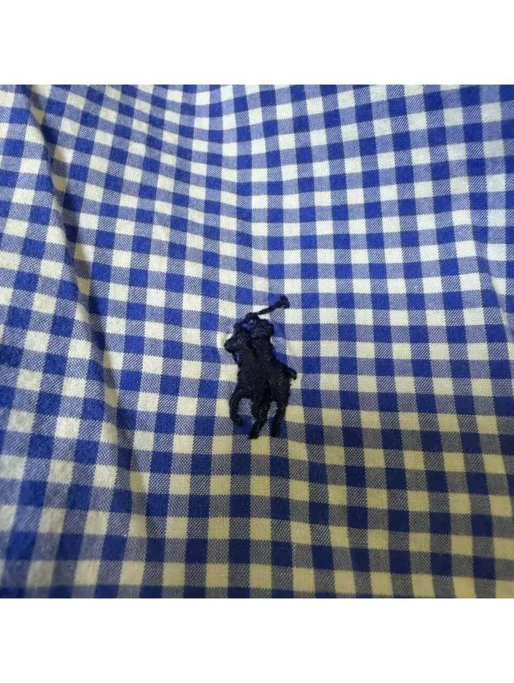Ralph Lauren Boy’s Blue Gingham Button Down Shirt size XL (18-20)